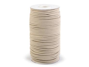 Gummikordel rund Ø3 mm MAGGIE - Beige